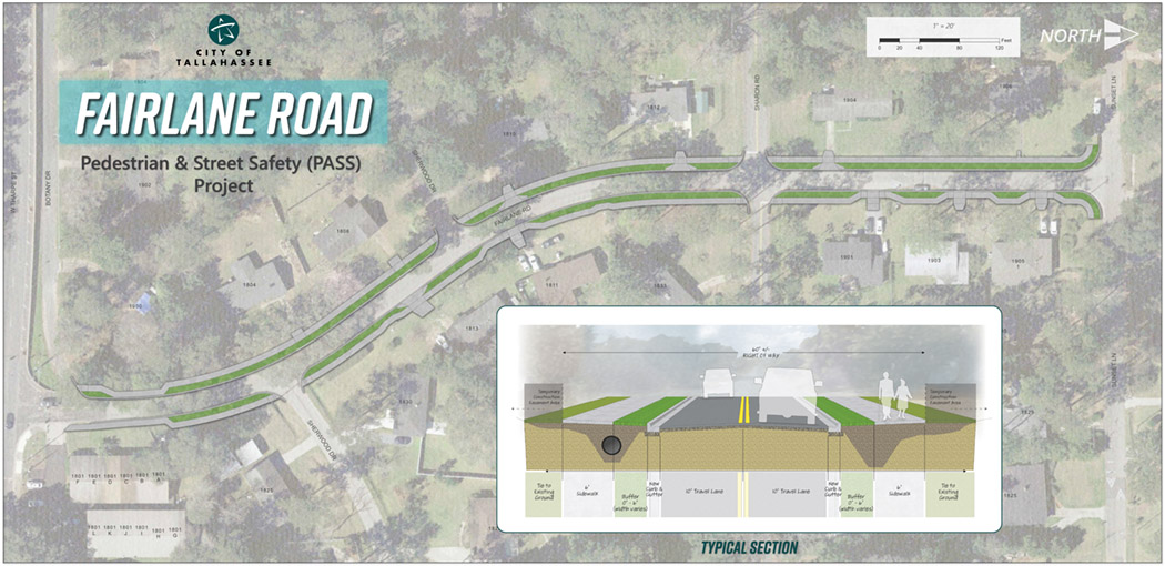 an image showing the proposed enhancements along the street