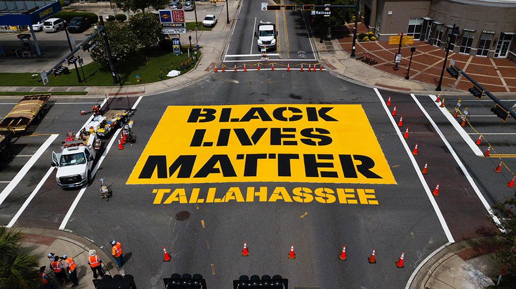 Black Lives Matter mural in Tallahassee