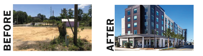 Hyatt House project before and after photo